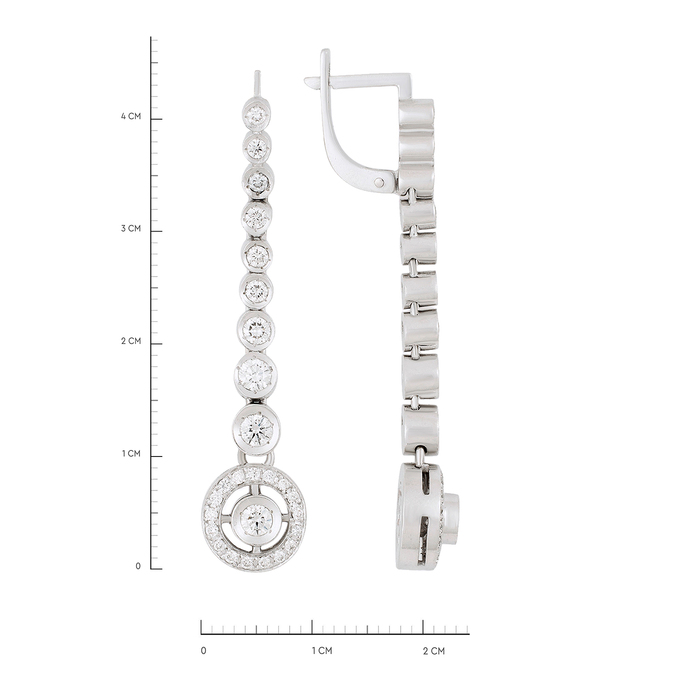 Серьги из золота 585 пробы c бриллиантами