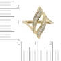 Кольцо из комбинированного золота 750 пробы c 6 бриллиантами 095220 фото 3