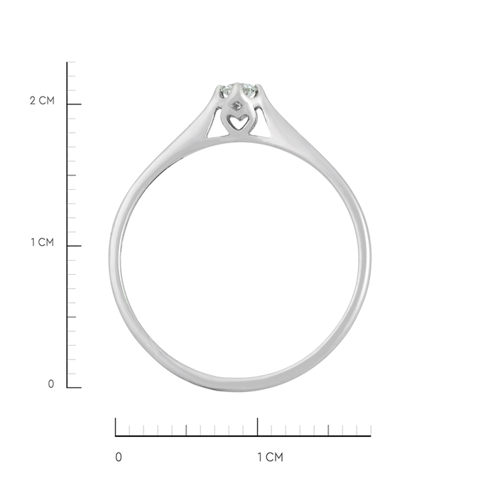 Кольцо из золота 585 пробы c бриллиантом, Л 5208 1414 за 14800