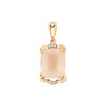 Подвеска из золота 585 пробы c розовым кварцем и бриллиантами