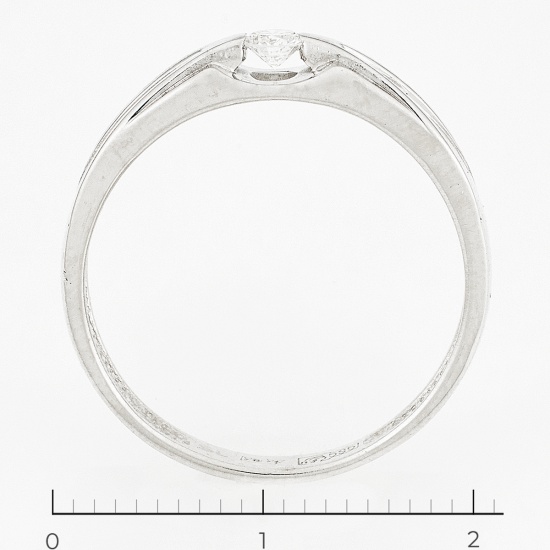 Кольцо из белого золота 585 пробы c 1 бриллиантом, Л57028872 за 14250