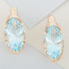 Серьги из золота 585 пробы c 2 топазами