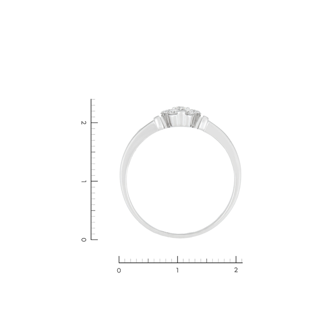 Кольцо из золота 585 пробы c 17 бриллиантами, Л 2414 0020 за 78000