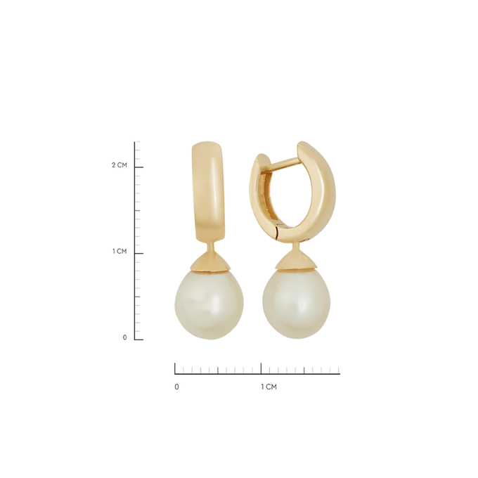 Серьги из золота 585 пробы c культивированным жемчугом, К 0000 3803 за 39200