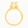 Кольцо из желтого золота 750 пробы c 1 бриллиантом Л09099850 фото 3