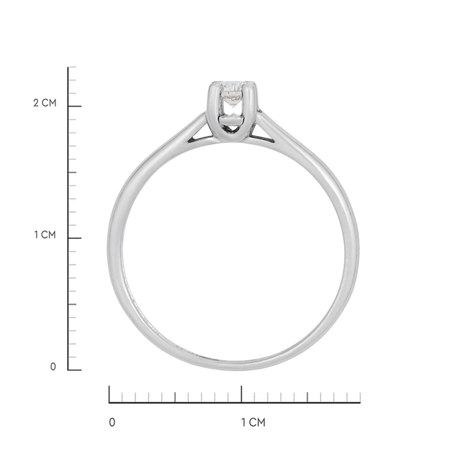 Кольцо из золота 585 пробы c бриллиантом, Л 1208 5395 за 22320
