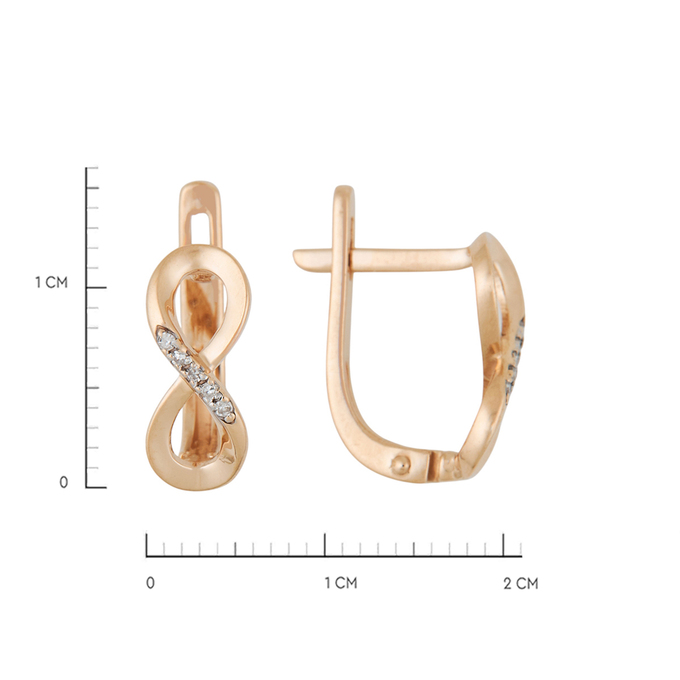 Серьги из золота 585 пробы c бриллиантами, Л 1116 0447 за 17520