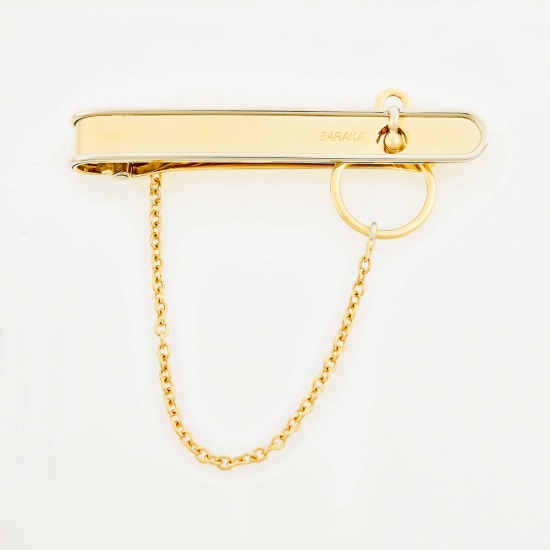 Заколка для галстука из комбинированного золота 750 пробы
