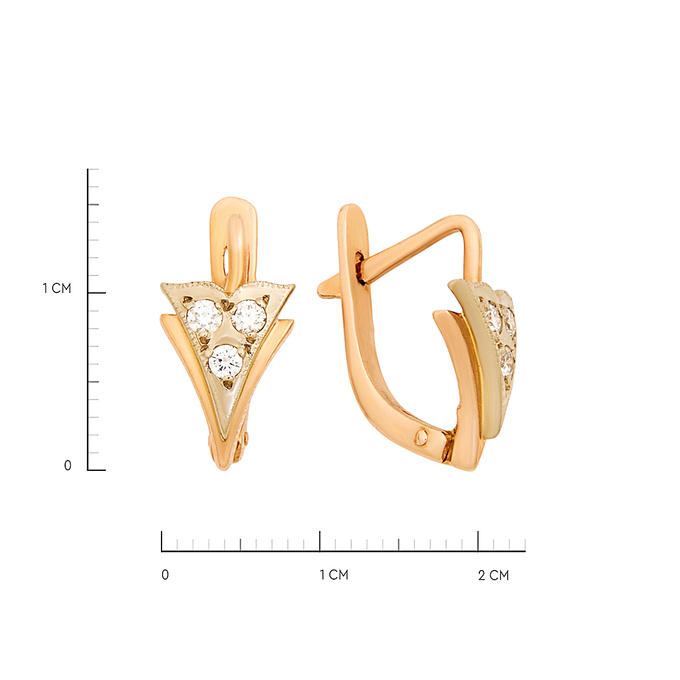 Серьги из золота 583 пробы c бриллиантами, Ц О007 0762 за 53440