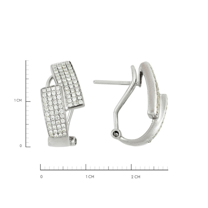 Серьги из золота 750 пробы с бриллиантами, Л 2813 3019 за 69600