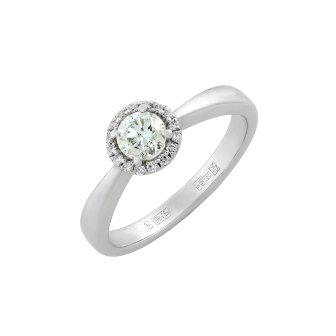 Кольцо из золота 585 пробы c бриллиантами