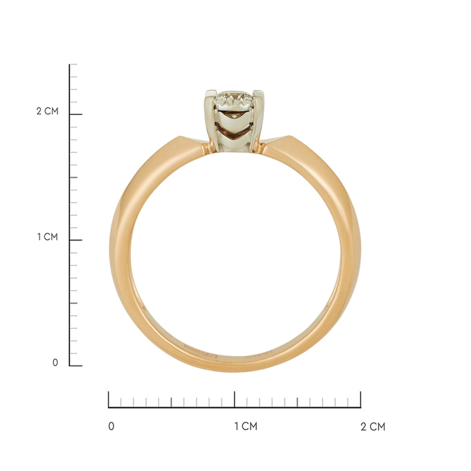 Кольцо из золота 585 пробы c бриллиантом, Л 2812 0610 за 50800
