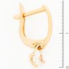 Серьги из красного золота 585 пробы c 2 фианитами