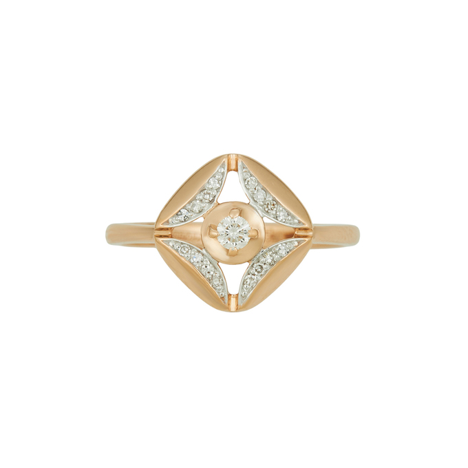 Кольцо из золота 585 пробы c бриллиантами, Л 2212 9842 за 38560