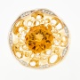 Кольцо из желтого золота 585 пробы c 24 бриллиантами и 1 цитрином Л28077845 фото 2