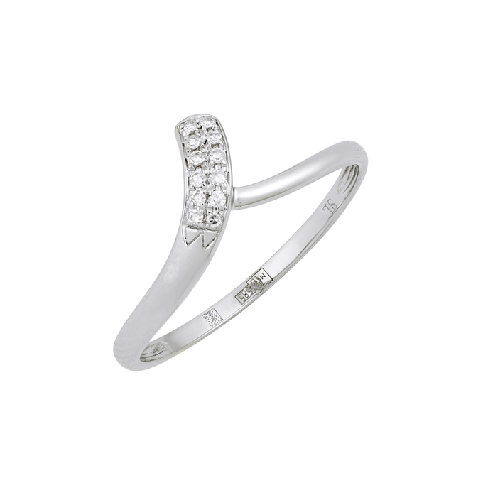 Кольцо из золота 585 пробы c бриллиантами