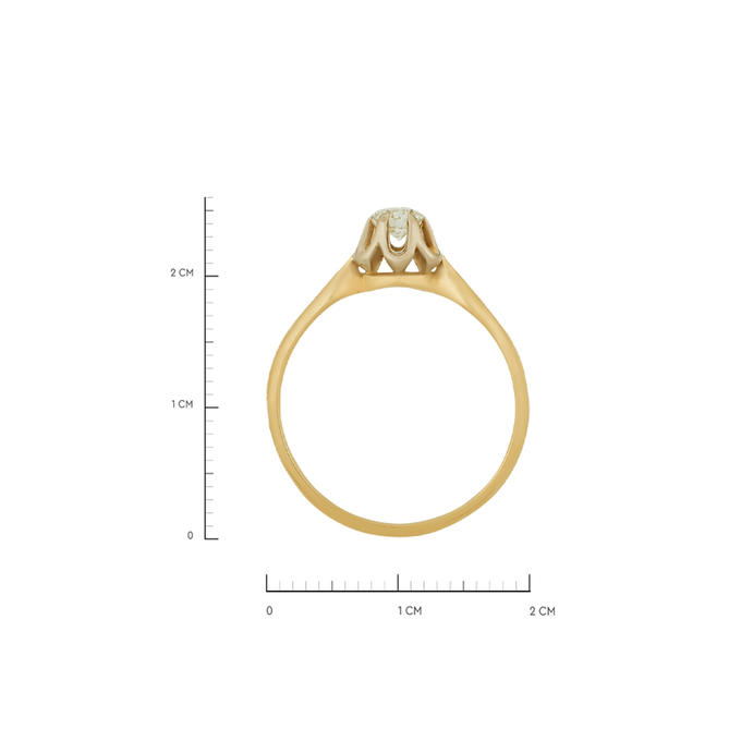 Кольцо из золота 750 пробы c бриллиантом, Л 6002 5686 за 67920