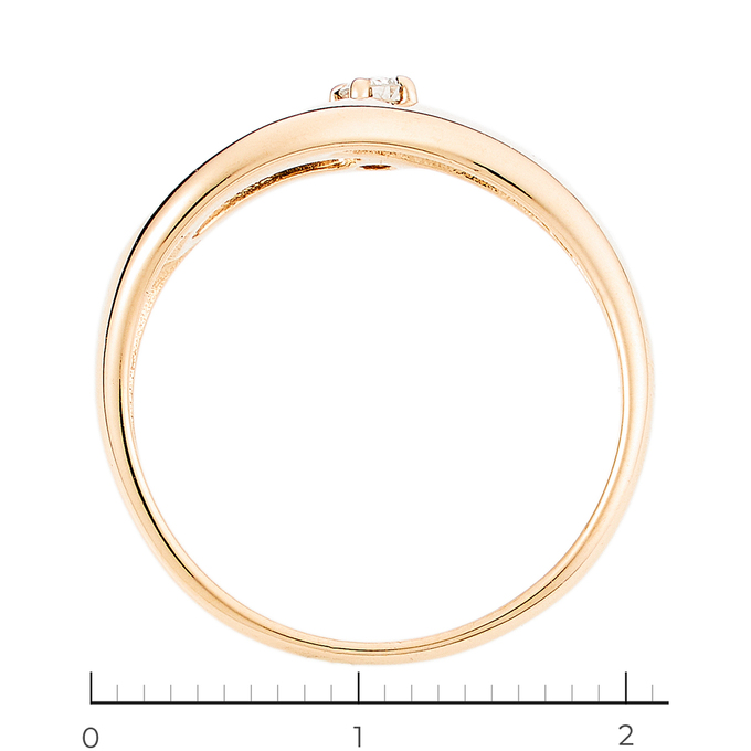 Кольцо из золота 585 пробы c 1 бриллиантом, Л 3208 1109 за 25200