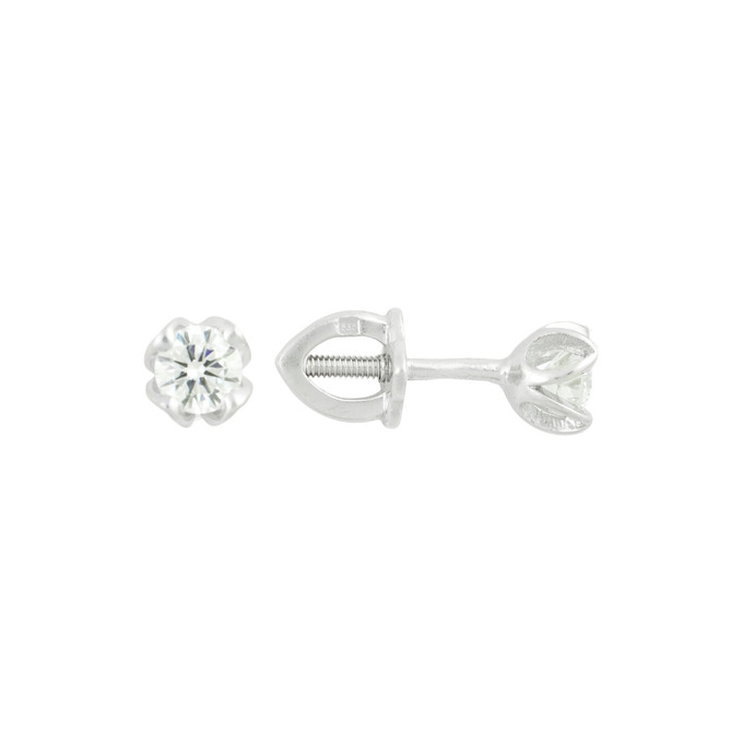 Серьги из золота 585 пробы с бриллиантами, Л 2813 5177 за 91000