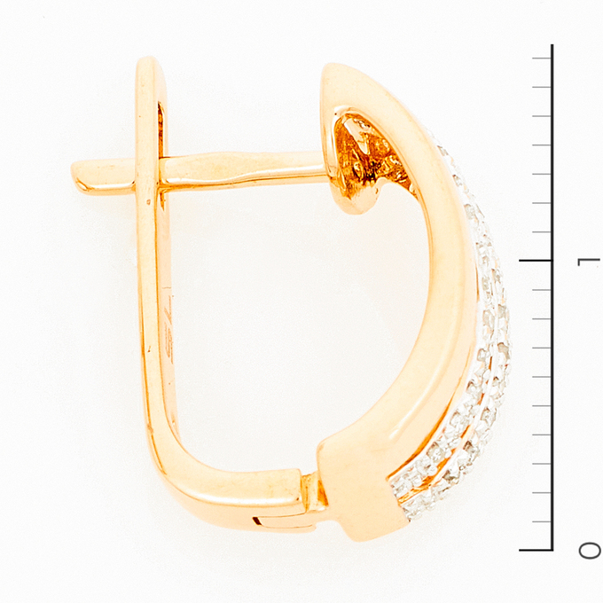 Серьги из золота 585 пробы c бриллиантами, Ц О007 2590 за 43200