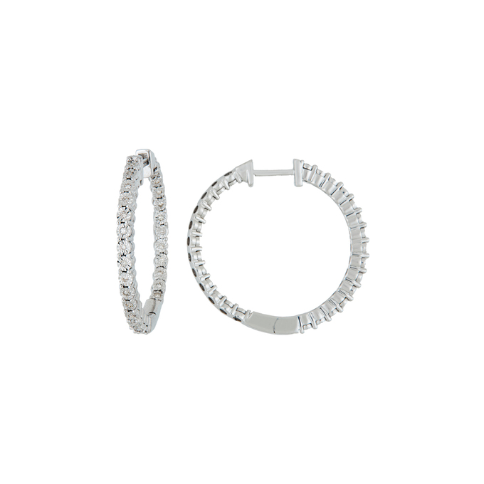 Серьги из золота 585 пробы c 54 бриллиантами, Л 3907 5956 за 56720