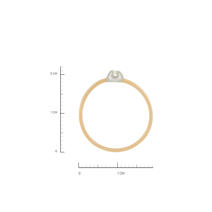 Кольцо из золота 585 пробы c бриллиантом, Л 5405 8632 за 11120