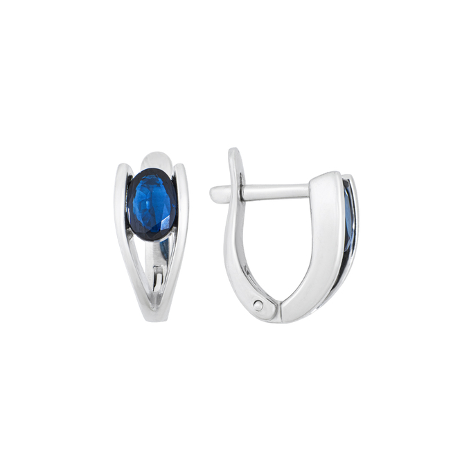 Серьги из золота 585 пробы c сапфирами, К 0000 3781 за 57400
