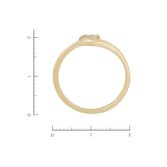 Кольцо из золота 585 пробы c 1 бриллиантом, Л 6201 6786 за 23600