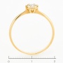 Кольцо из желтого золота 585 пробы c 1 бриллиантом Л31096849 фото 4