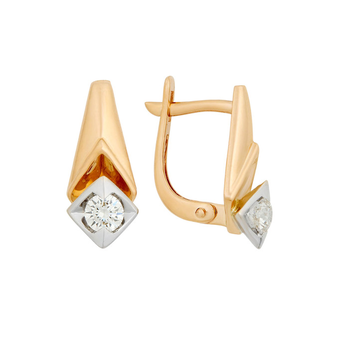 Серьги из золота 585 пробы с бриллиантами, Л 0616 6571 за 99200