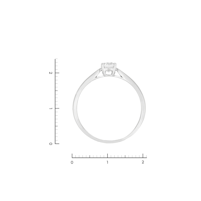 Кольцо из золота 585 пробы c 1 бриллиантом