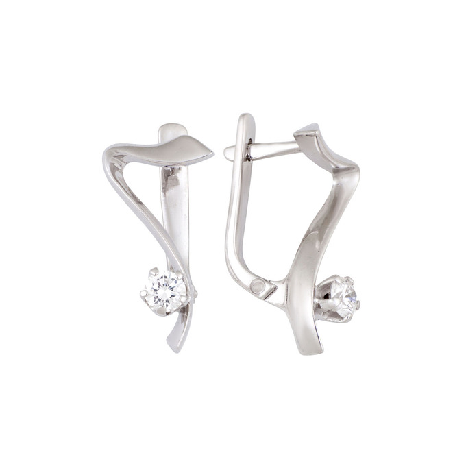 Серьги из золота 585 пробы с бриллиантами, Л 4508 4187 за 102000