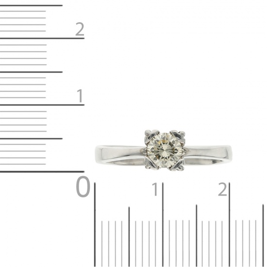 Кольцо из белого золота 750 пробы c 1 бриллиантом, Л12065951 за 66360