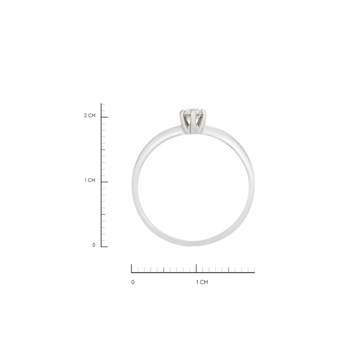 Кольцо из золота 585 пробы c бриллиантом, Л 7303 3868 за 24400