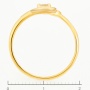 Кольцо из желтого золота 750 пробы c 1 бриллиантом Л45028122 фото 3