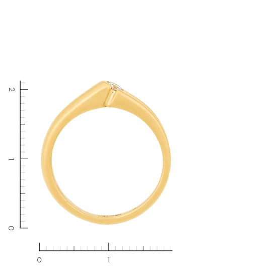 Кольцо из желтого золота 750 пробы c 1 бриллиантом, Л57031552 за 31200