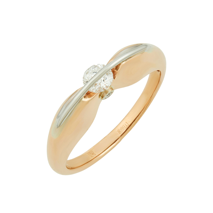 Кольцо из золота 585 пробы c бриллиантами