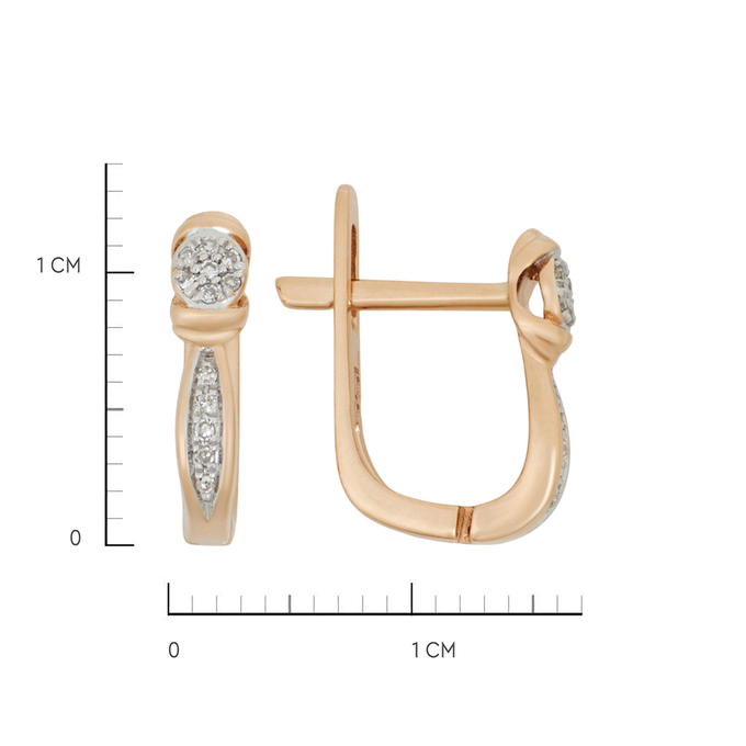 Серьги из золота 585 пробы c бриллиантами, К 0000 3293 за 22500