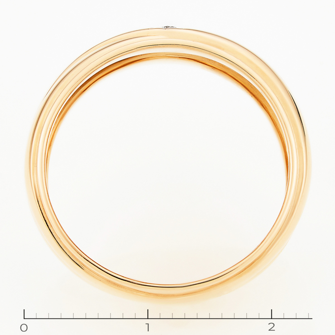 Кольцо из золота 585 пробы c 1 бриллиантом, Л 4806 0424 за 59600