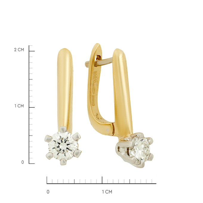 Серьги из золота 750 пробы с бриллиантами, Ц О007 3281 за 264000