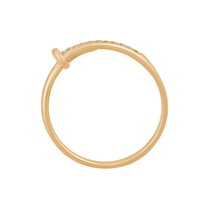 Кольцо из золота 585 пробы c фианитами