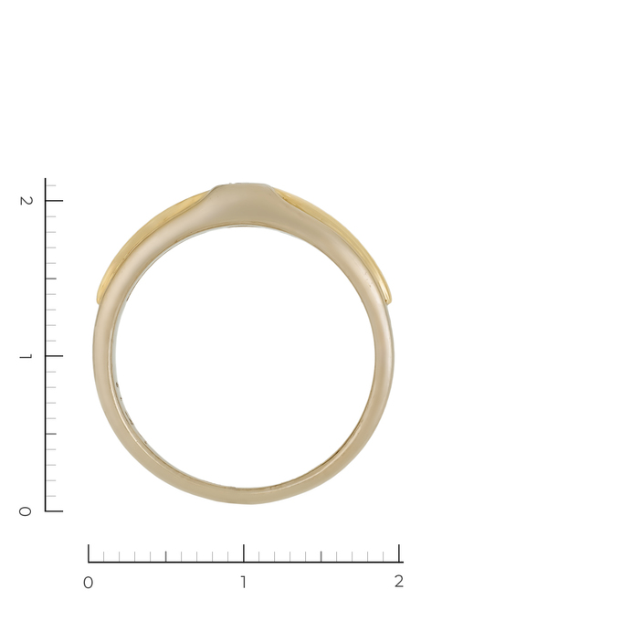 Кольцо из комбинированного золота 750 пробы c 1 бриллиантом, Л 2809 6266 за 50330