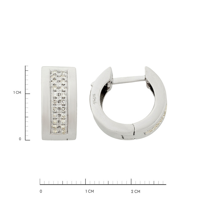 Серьги из золота 585 пробы c бриллиантами, Ц О007 2624 за 90000