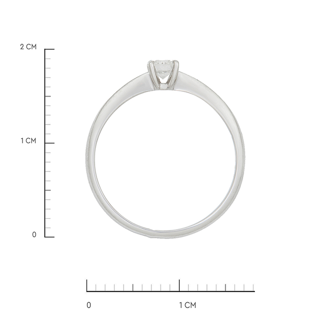 Кольцо из золота 585 пробы c бриллиантом, Л 4107 3671 за 62320