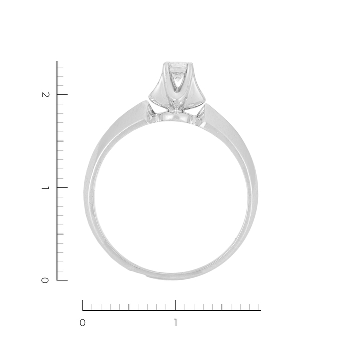 Кольцо из золота 585 пробы c 1 бриллиантом, Л 2414 3905 за 25740