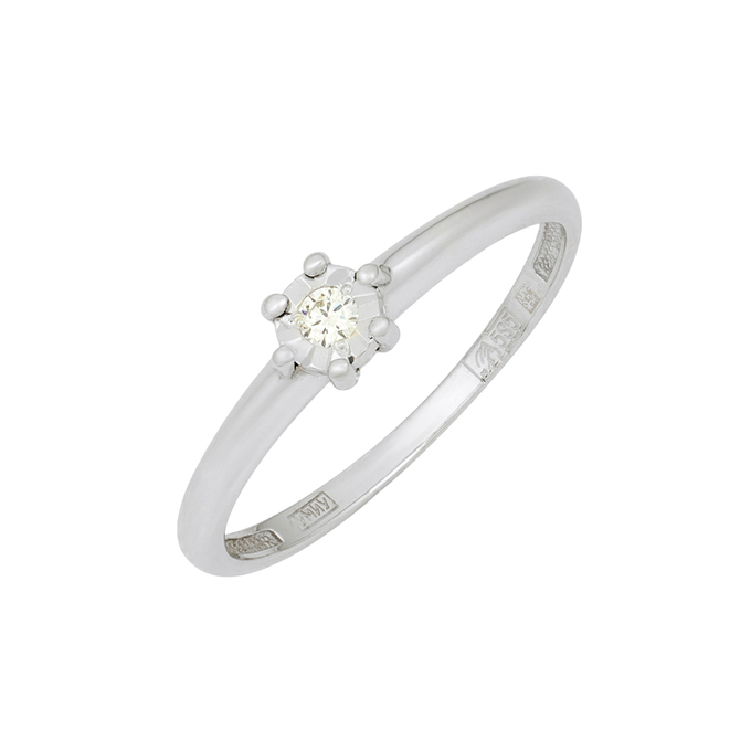 Кольцо из золота 585 пробы c бриллиантом, Л 5208 0571 за 18800