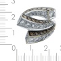 Кольцо из белого золота 750 пробы c 45 бриллиантами и 48 облаг. бриллиантами 091839 фото 4