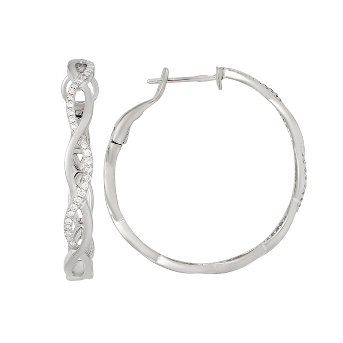 Серьги из золота 750 пробы с бриллиантами, Л 0909 5617 за 71000