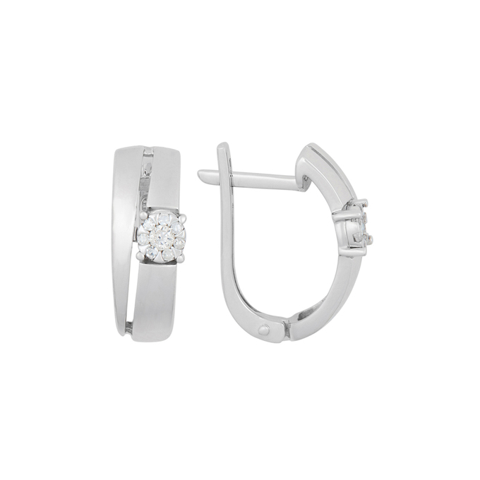 Серьги из золота 585 пробы c бриллиантами, К 0000 3296 за 30400