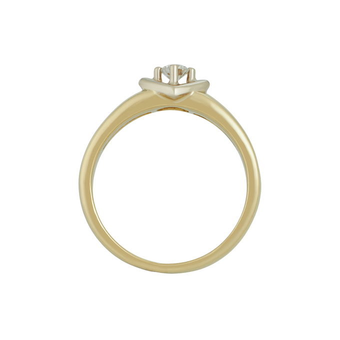 Кольцо из золота 750 пробы c бриллиантом